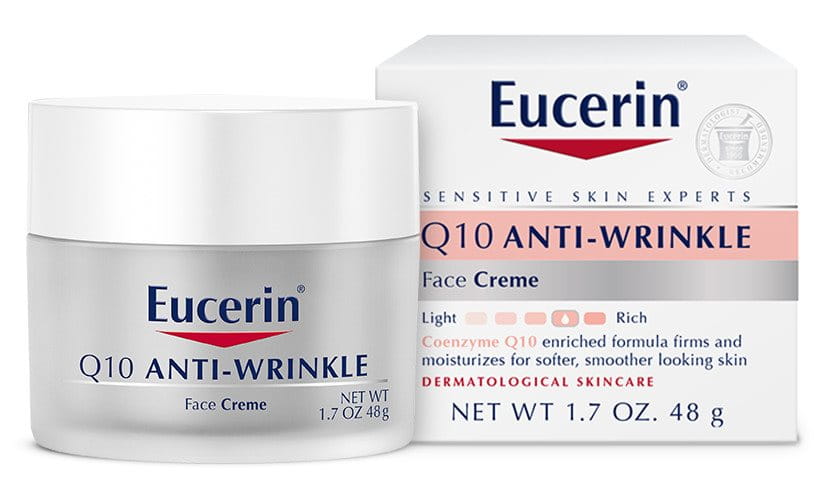 Eucerin Q10 Anti-Wrinkle Sensitive Skin Face Creme 1.7 oz. Academie Hypo-Sensible Daily Protection Cream (tube, Dry Skin) (salon Size) 100ml/3.4oz